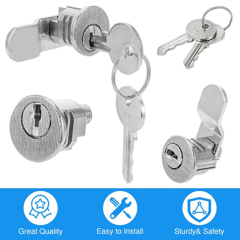 Universal Mailbox Lock Replacement Kit with Four Keys and Durable Locks for Secure Mailboxes