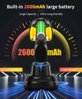 Rugged Industrial Bluetooth Barcode Scanner With Charging Dock, 2D And 1D Wireless Reader showing large 2600mAh battery