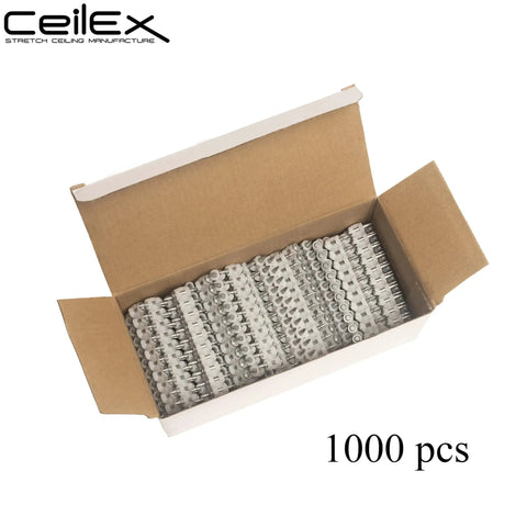 Open box of 1000x Collated Concrete Nails Three Quarters Inch 19mm For GX3 GX100 GX120 Cordless Nailer, arranged in strips.