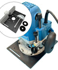 Heavy Duty Aluminum Router Table Insert Plate For Woodworking Benches With Miter Gauge Guide, 240x200mm size, black design.