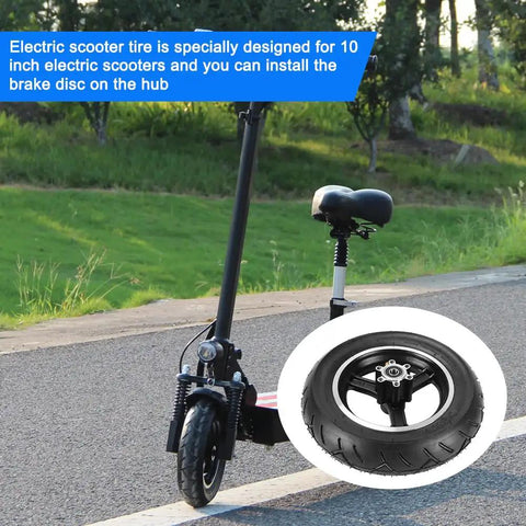 10x2.50 Tire And Hub Front Wheel Set For Scooters With 45 Degree Inner Tube 6 Inch Rim Pneumatic Tire For Self Balancing Ride Ready Mobility Electric Scooters Compatible With 36V 48V Motors And 400W 500W 800W