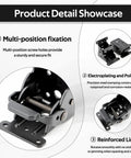 Heavy Hitter Folding Table Leg Brackets Four Pack Zero To Ninety Degree Self Locking Hinges with multi-position fixation detail.