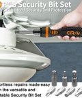 Using 228 Piece Pro Grade Screwdriver Bit Set With Magnetic Bit Holder And Quick Change Adapter on a ceiling fan