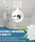 No Fuss Drop In Replacement Kit For Bathroom Vent Fan Motor With Blower Wheel, 50 CFM 120V Exhaust Fan installed in bathroom ceiling