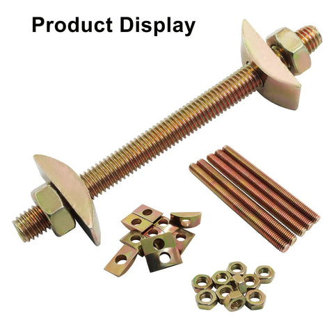 Beefy Heavy Duty M8x100mm Bed Frame And Furniture Hardware Kit with bolts, washers, and fasteners displayed.