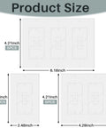 Size dimensions of White 20 Pack Wall Outlet Gasket Seals Foam Insulation For Electrical Outlet Plates And Switch Covers Weatherproof Sealer Energy Saving Draft Blocker For Easy Install Home Improvement
