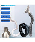 Heavy Duty Stainless Steel Fume Hood With Flexible Welding Extractor Hose And Industrial Ventilation Tubing, featuring various hose diameters.