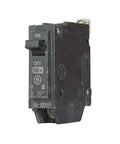 Thqb1120 1 Pole 20 Amp 120 Volt Bolt On Circuit Breaker for electrical panels, black single pack front view