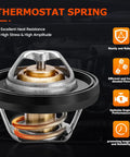 Engine Coolant Thermostat Housing Assembly For Dodge Journey Avenger Compass Patriot Caliber Sebring Four Cylinder overview.