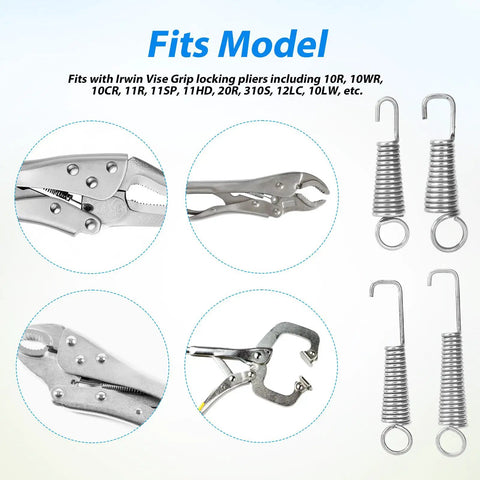 24 Piece Vise Grip Spring Clamp Replacement Springs Set For Pliers In 30mm, 40mm, 50mm, And 55mm Sizes, Carbon Steel Construction