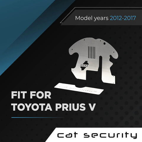 Top Shelf Anti Theft Catalytic Converter Shield For Toyota Prius V 2012 Through 2017 Rustproof Underbelly Guard Theft Deterrent Plate Quick Mount Gear Keep Your Rig Locked Tight All Day