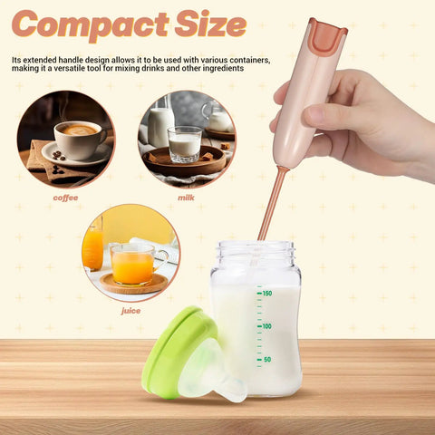Handheld Electric Baby Formula Mixer With 2 Stirring Sticks Portable Milk Powder Mixer blending milk in baby bottle