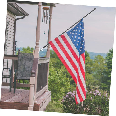 Flagpole Kit With Bracket For Outdoor Gardens Patios And Backyards, Durable Stainless Steel Flag Pole Stand With 360 Degree Rotating Rings, Easy Flag Removal And Weather Ready Display