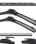 Premium All Weather Windshield Wiper Blades 26 Plus 18 Inch For 2016 Through 2021 Honda Civic, OE style, U-hook for easy installation.