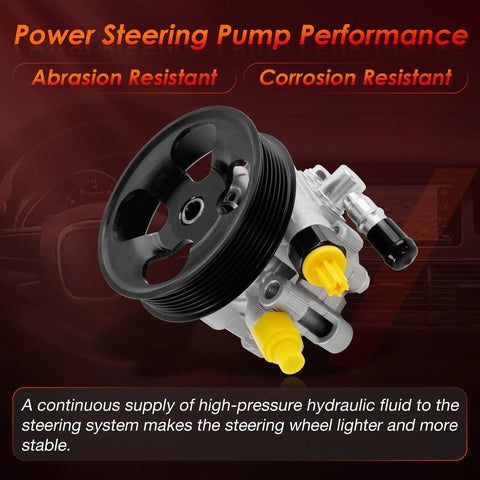 Toyota Power Steering Pump With Pulley For Camry 2007-2011, Avalon 2005-2012, Lexus ES350 2007-2012, 3.5L V6 2GR-FE Engine
