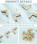 20 Pack Metal Corner Protectors for Purses and Bags, Scrapbooks, Albums and Folders - zinc alloy edge guards with screws
