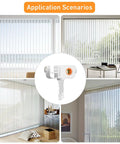 20 Pack Replacement Stems And Gears For Standard Vertical Blinds, Easy Snap On Installation, repair kit shown in various settings