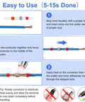 Instructional steps for using Solder Seal Wire Connectors Set 430 Pieces Heat Shrink Butt Connectors Waterproof Anticorrosion