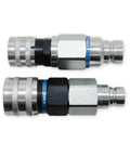 Flat Face Hydraulic Coupler Adapter Set Converts Half Inch Body To Three Quarter Inch Body ISO 16028 Heavy Duty Quick Connect For Skid Steer Loaders