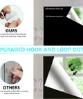Portable 100 Percent Blackout Window Curtain Shade For Bedroom And Living Room Light Blocking Drapes That Darken Rooms Silver Insulated Back Reflects Heat Black And Silver with upgraded hook and loop dots for secure installation.