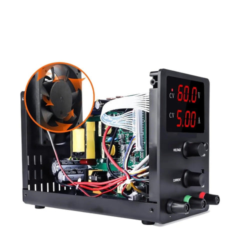 Beefy Lab Grade Adjustable Power Supply Regulator AC To DC 30V 60V 120V Switching Unit, 60V5A Output, internal circuit view