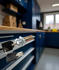 1 Set Tubular Lock And Key Set For Toolbox And Cabinet Drawers With Keys, heavy duty lock and keys in workshop setting