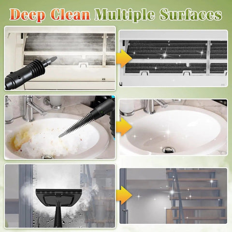 Easy Clean Handheld Steam Cleaner For Home And Car 275F High Temp Fast Heat Multi Surface Steamer chemical free use on surfaces