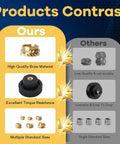 M3 Heat Set Inserts Kit for 3D Printing, 100 M3x3x4mm Threaded Inserts and 2 M3 Heatset Adapters, Brass Knurled Nuts comparison chart