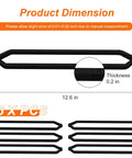 Front view: six black foam food sealer gaskets for vacuum sealers, 12.6 in long, 0.2 in thick.