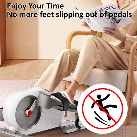 Person using 4 Pack Pedal Straps For Under Desk Elliptical Pedal Exercisers Secure Your Feet With Slip Resistant Straps