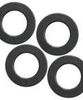 Four Pack Heavy Duty Flanged Bushing Fits Caster Yoke Steering Shaft For Scag Mag 61 72 STH 13 18 20 Sulky Tri Wheel Mower Rig No Sweat Swap Ready Installation close-up of durable black metal bushings