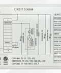 Circuit diagram for Commercial Buffet Cold Table Refrigerator Delivers Prime Cooling And Slick Stainless Steel Exterior 72 Inch Wide.