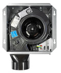 Top view of Ultra Quiet 80 CFM Bathroom Exhaust Fan with PSC Motor, Low Hum, showcasing blower wheel and galvanized steel housing