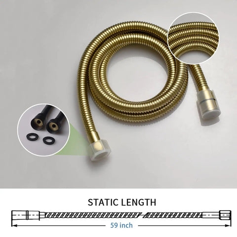 59 inch hose for 2 In 1 Handheld Shower Head Set With Rain And Jet Modes, durable brass construction, oil rubbed bronze finish