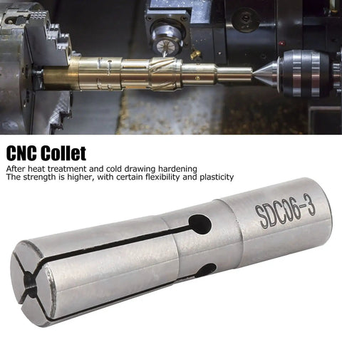 Top Tier High Accuracy 65 Mn Collet Chuck Holder Pull Back Type For CNC Tapping And Engraving With 3mm Grip And Strong Clamping Force For Serious Milling Projects in use with CNC lathe.