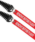 Exhaust Wash Plug For Motorcycles And Dirt Bikes 0.6 To 1.5 Inch Thick Rubber with 'Remove Before Flight' tags, pack of 2