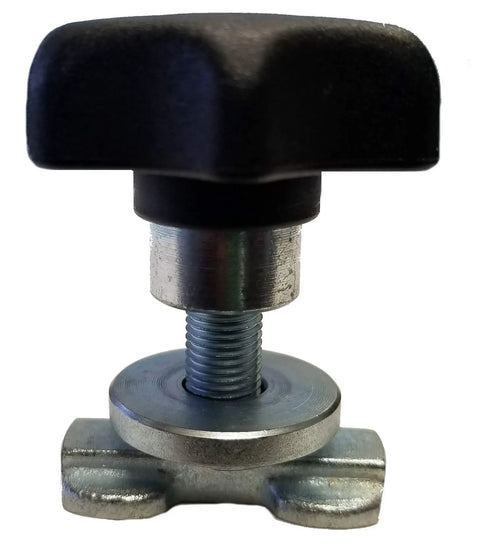 Close-up of L Track Double Lug Threaded Stud Fitting With Knob Set Of 4 For Heavy Duty Vehicle Mounting And Gear Securing Hardware