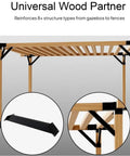 Heavy Duty 45 Degree Corner Support Brackets Built Like A Tank Rock Solid Steel Angle Braces for wood pergolas and gazebos.