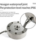 Spoke Type Load Cell Sensor For Scales, Tension And Compression Force Weight Sensor With 0.2 Percent Accuracy, Diameter 72mm And 28.5mm Height, 0 To 500kg Range, Built Tough, Wide 50 To 2000kg Variants, stainless steel IP66 cable joint