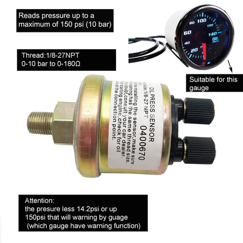 Drop Right Into Your Dash Setup Gives Your Engine That Knockout Performance We All Crave These Kickass Two Pin Oil Pressure Sensors on display.