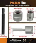 Dimensions and components of the Dual Wheel Separator Tool Kit For Truck, Bus, Van, And Trailer, 4 Pcs Wheel Hub Removal Set