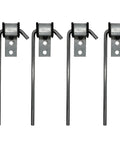 Four Heavy Duty Exhaust Hanger Rod Kit three eighths inch diameter ten inch long universal fit with rubber isolator for cars.