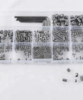 Headless Cup Point Set Screw Kit Pro Grade 304 Stainless Steel M3 M4 M5 M6 M8 Sizes 780 or 1170 Pcs Divided Storage Case