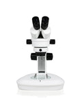 Binocular Zoom Stereo Microscope With 0.7x-4.5x Primary Zoom And 7x-45x Magnification, 10x Widefield Eyepieces, Top And Bottom LED Illumination, Track Stand, Built For DIY Probing, Lab Work, And Classroom Use, front view