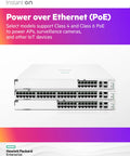 Stack of 24-Port Gigabit PoE Smart Managed Stackable Ethernet Switches With 2x 10GBase-T And 2x SFP Plus Uplink for SMBs