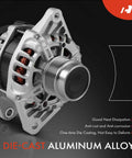 Alternator For Kia Soul 2012 2013 1.6L 12V 90A With Start Stop System Six Groove Decoupler Pulley Two Pins Replacement Part Fits