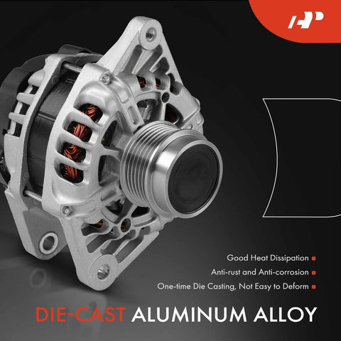 Alternator For Kia Soul 2012 2013 1.6L 12V 90A With Start Stop System Six Groove Decoupler Pulley Two Pins Replacement Part Fits