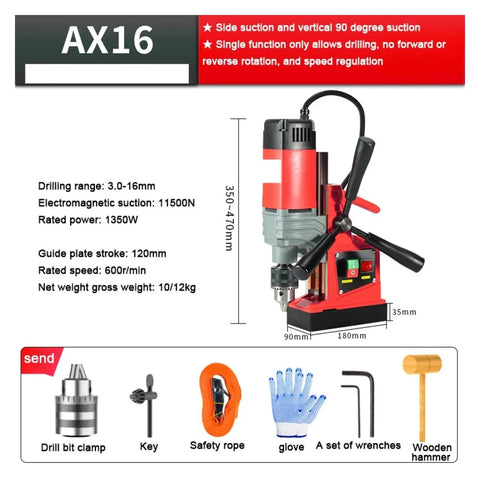 Heavy Duty Mag Drill Press Powerful Electric Magnetic Drill Machine With 11000N Suction for precise steel plate drilling.