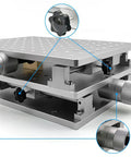 Close-up of Slick Aluminum Top Tier Heavy Duty Xy Axis Moving Stage With Hella Smooth Glide Action for precise adjustments.