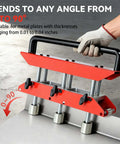 3 Station Metal Roofing Bender With 0 To 90 Degree Edge Roller in use, showing bending mechanism and handle grip for sheet metal.